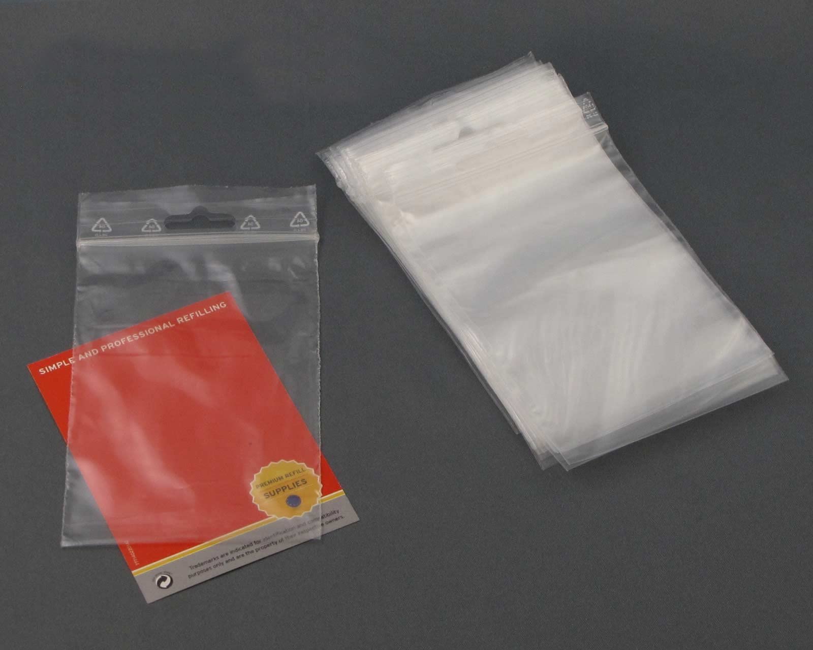 100 x Octopus piece pressure lock bags 80 mm x 120 mm, ZIP bags with pressure lock, watertight, packaging bag, bag with zipper lock with euro loop for various products