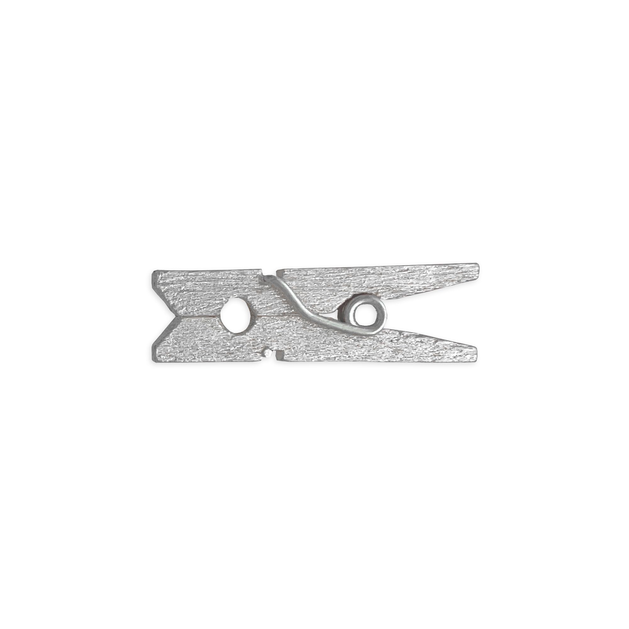 LWR CRAFTS Wooden Mini Clothes Pegs 15 Colors 100 Per Pack 1" 2.5cm (Silver) โ image 1