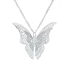 Usstore Women Pendant Lovely Silver Butterfly Pendant Chain Necklace Alloy Jewelry Gift