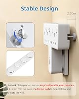 Mscien 4 Way UK Plug Adaptor with 180 Degree Rotation Surge Protector view 4