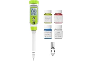 Tadeto Multifunctional Digital pH Meter for Food, High Precision Garden Soil pH Test Kit with LCD ℃/℉ Display for Plant/Solut