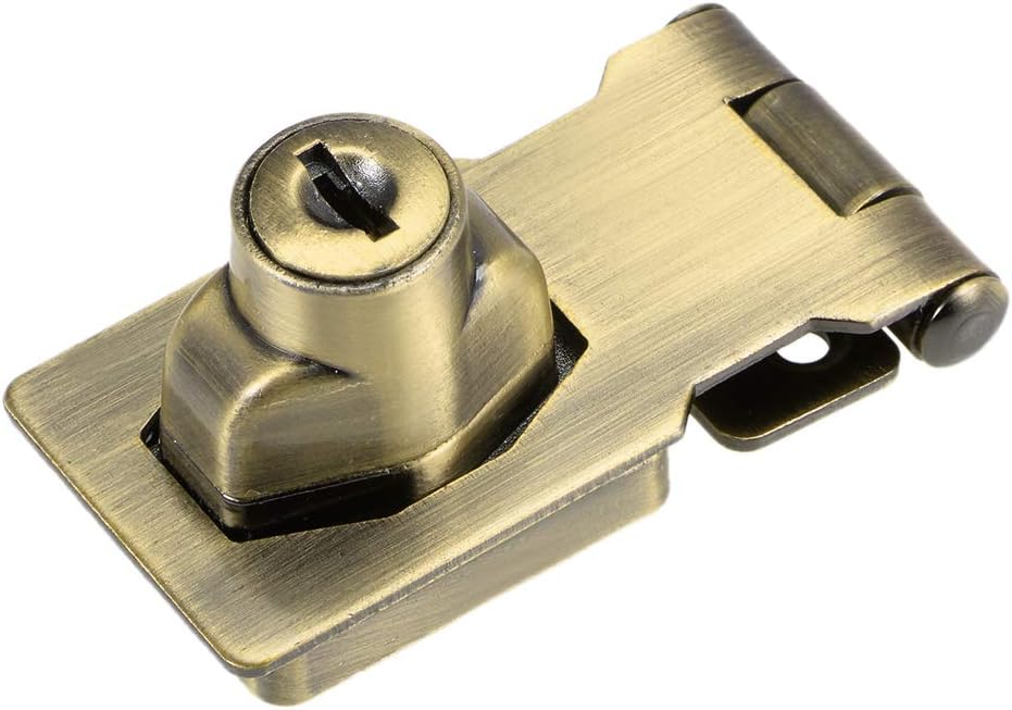 Industrial & Scientific Hasps uxcell 2.5inch Keyed Hasp Locks Zinc