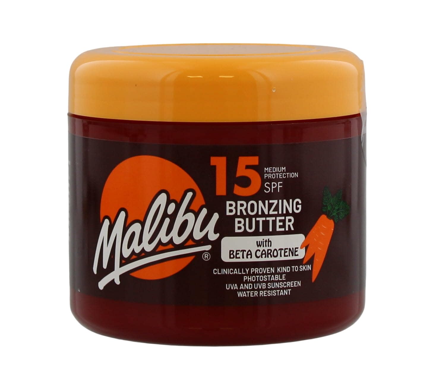 Malibu Sun Bronzing Fast Tanning Body Butter SPF 4, Tan Accelerator with Beta Carotene, Moisturising Bronzing Tanning Lotion, Water Resistant, 300ml