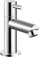 iBathUK Chrome Basin Mixer Taps Hot Cold Bathroom Faucet Pair Solid Brass TB3011 view 4