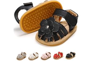 Babelvit Infant Baby Girl Boy Sandals Comfort Premium Summer Outdoor Casual Beach Shoes with Flower Bowknot Anti Slip Rubber Sole Newborn Toddler Prewalker First Walking Shoes