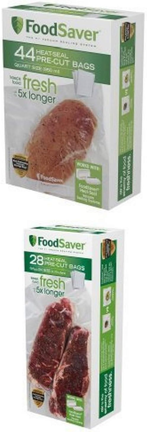 FoodSaver 44 Quart-sized Bags and 28 Gallon-sized Bags Bundle