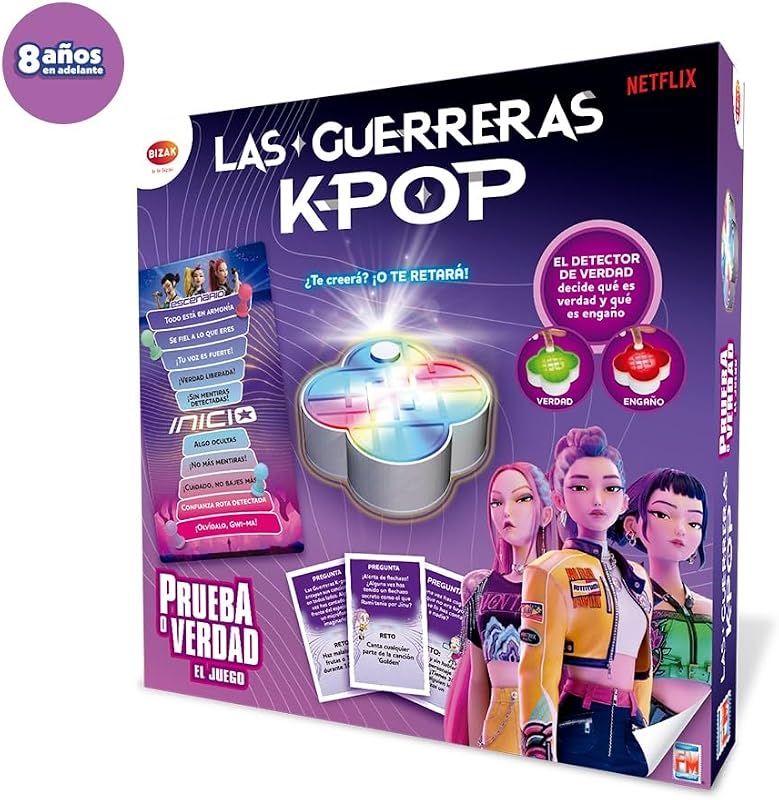 Las Guerreras KPOP Prueba o Verdad, Juego de Mesa Inspirado en el Fenómeno K-Pop Demon Hunters, Retos, Preguntas y Pruebas para Fiestas con Amigas, +8 Años (64013153)