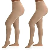 Silky Toes Plus Size Tights for Women | 60D Soft Opaque Comfort Fit Pantyhose | Black or Colored 1-2 pairs | 1X-8X