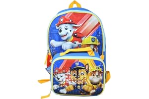 Bioworld Kids Backpack & Lunch Bag Set –Paw Patrol 16" Lightweight School Bookbag with Insulated Lunch Bag – Perfect for Pres