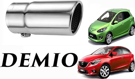 Amazon Demio 専用 マフラーカッター De 旧型 Dj 新型 兼用モデル デミオ シルバー マフラーカッター 車 バイク
