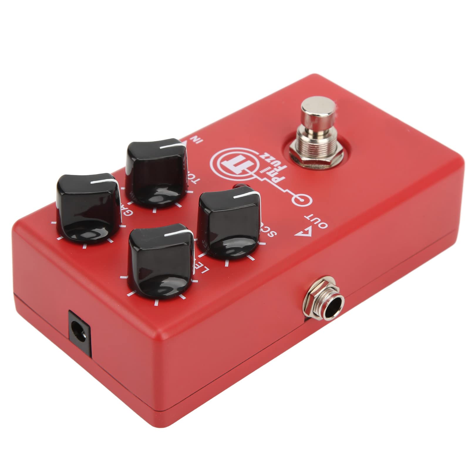 Fuzz Distortion Pedal, Easy Adjustment 30mA Monoblock Effect Pedals Metal Shell Compact Size for Electric Guitars