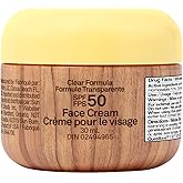 Sun Bum Clear Zinc Oxide Face Cream SPF 50 - Broad Spectrum UVA/UVB Protection - Paraben Free - Gluten Free and Oil Free - 30