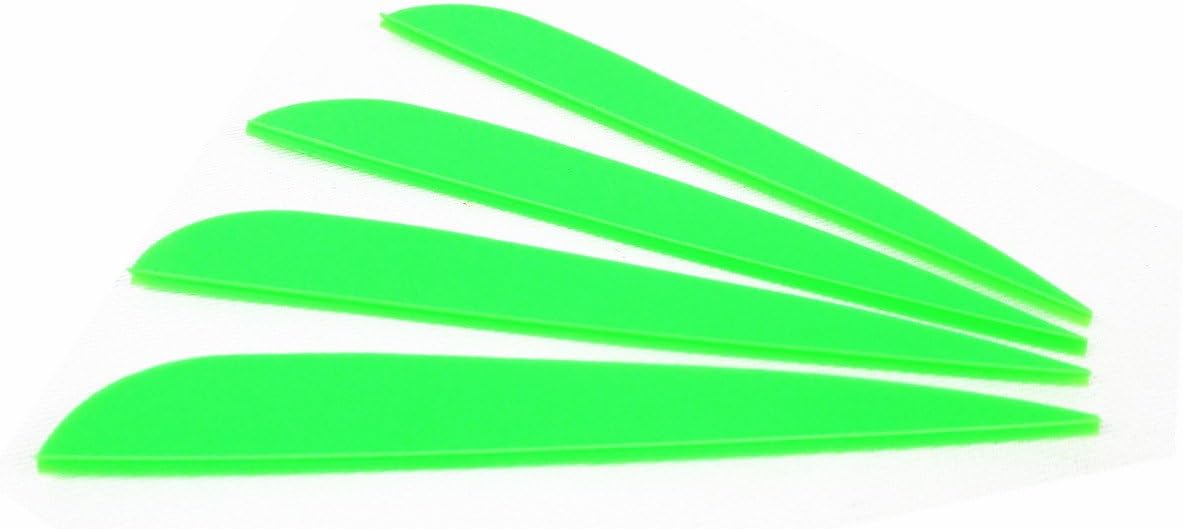 Letszhu Arrows Vanes 4 Inch Plastic Feather Fletching for DIY Archery Arrows 50 Pack (Green) : Sports & Outdoors