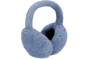LiuSuper Winter Ear Muffs for Women Foldable Plush Fluffy Earmuffs Cold Weather Outdoor Ear Warmers for Women Girls