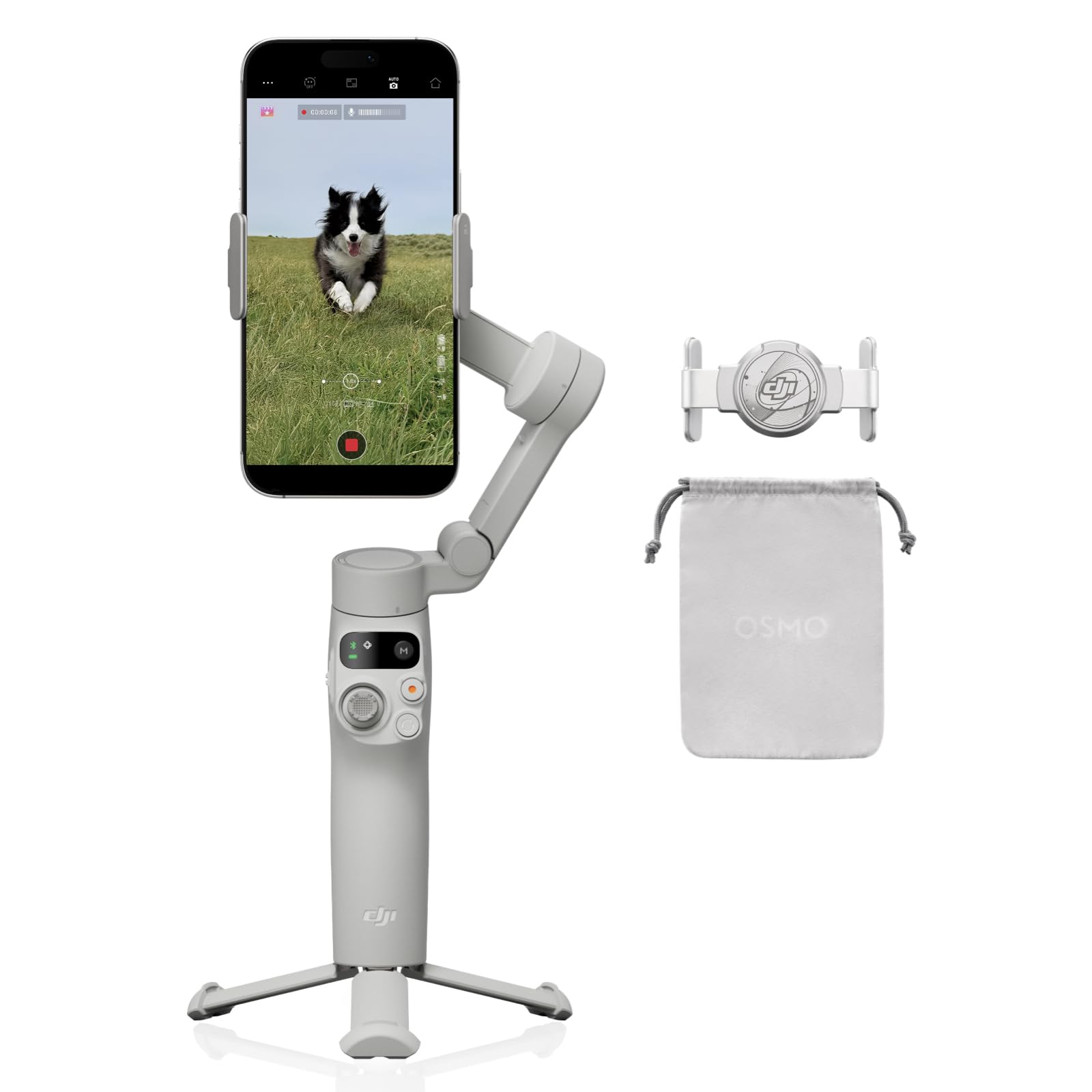 DJI スマホ ジンバル Osmo Mobile 7 ジンバルスタビライザー（iPhone/Android) 内蔵三脚 軽量 快適なグリップ 3軸スマホジンバル ActiveTrack 7.0 ShotGuides ワンタップ編集 10時間使用 スマホ充電商品画像
