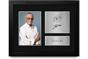 HWC Trading Stan Lee Marvel Gifts USL Framed Signed Printed Autograph Picture for TV Show Fans - US Letter Size