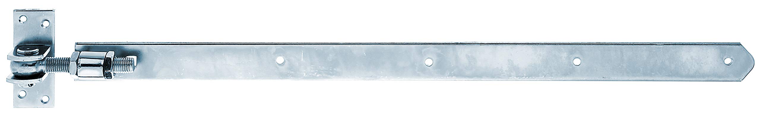 GAH-Alberts Ladenband 318338 Shutter Hinge Straight Rounded End Adjustable 30 mm Blue Galvanised 660 x 40 mm