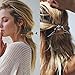 yueton 2pcs Antique Bronze Long Arrow and Silver Star Pierced Barrette Hair Fork Stick Hair Pin