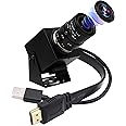 ELP 4K USB HDMI Camera Manual Zoom Webcam Variable Focus PC Camera Mini Close-up Camera for Computer H.264 Telescope USB Security Camera 8mp IMX415 Industrial CCTV Camera (2.8-12mm 4X Zoom Lens)