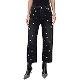 Free People Women's Deep Trance Shine Embroidered Jeans