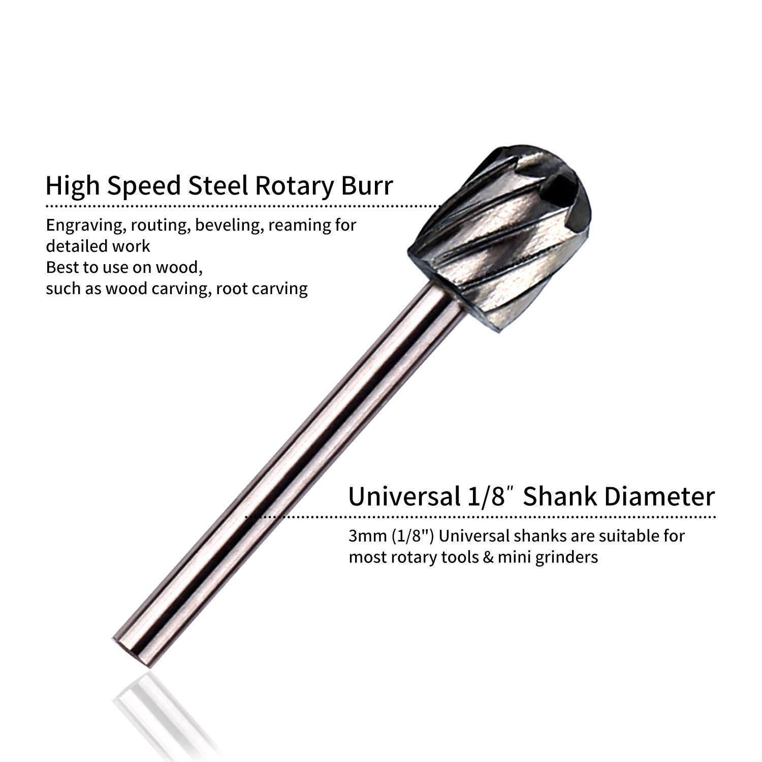 ZFYQ Rotary Burr Set including 3mm Shank for DIY Woodworking Carving, Engraving, Drilling - Image 5