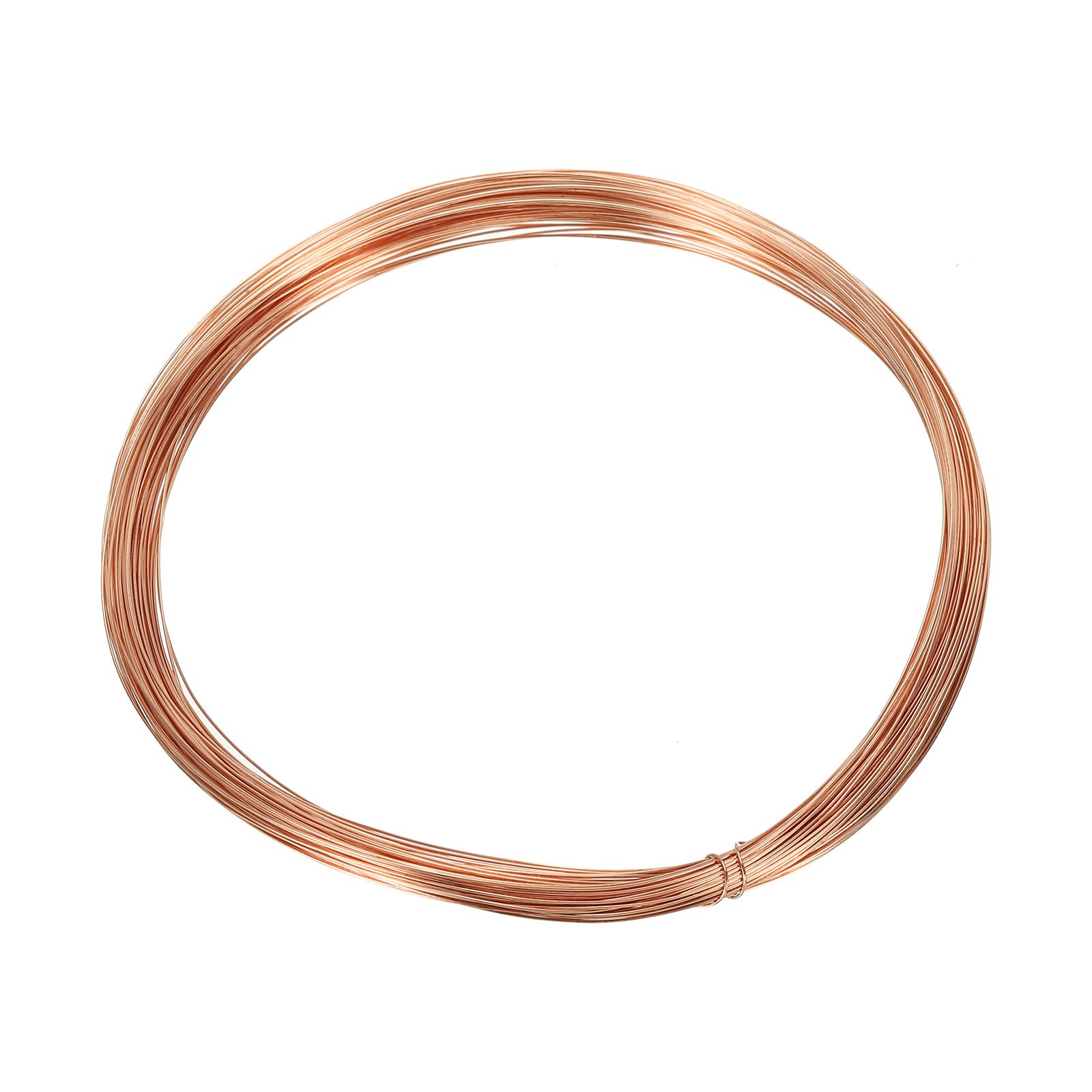 PATIKIL 66 Feet Solid Bare Copper Wire, 30 Gauge 99.9% Pure Copper Wire 0.3mm Soft Beading Wire Metal Plant Stem Ties for Jewelry Craft (20m)