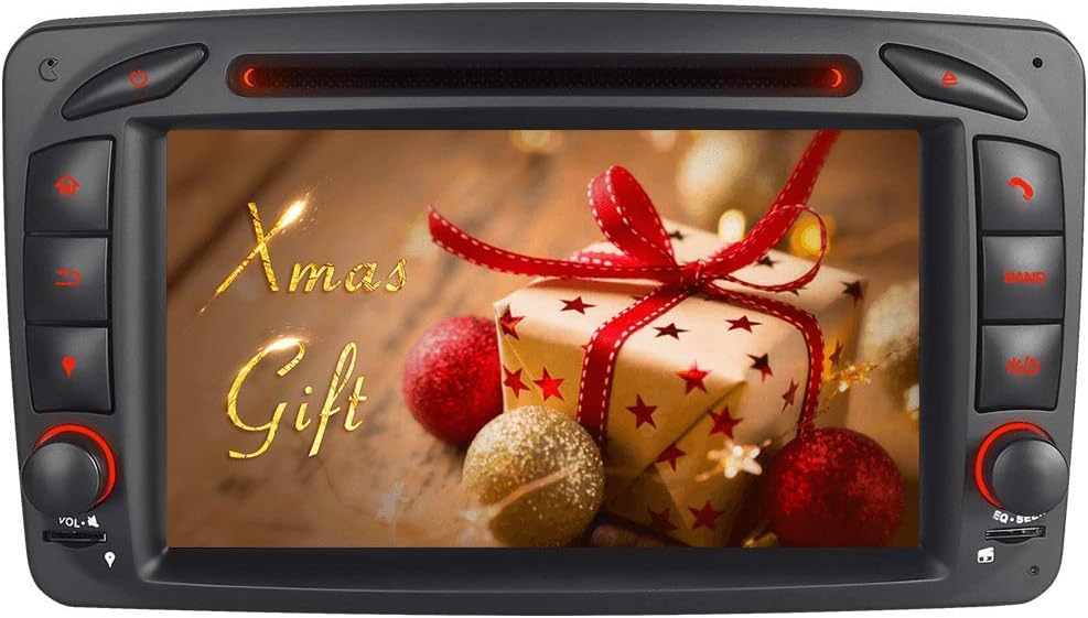 IAUCH Car Navigation Stereo Android 9.0 DVD GPS Sat Nav for Mercedes Benz C ClassW203 W209 Viano Vito W463 2DIN In-Dash Mounted Video Support WiFi/4G DAB+ Mirror Link Hands Free Calling (Black)