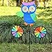 ASWCOWY Pinwheels Windmills Wind Spinners 3 Pack Made of Durable 100% Weatherproof Nylon and Fiberglass Children's Toys Outdoor Camping Kindergarten Garden Lawn Yard Decor (style1)