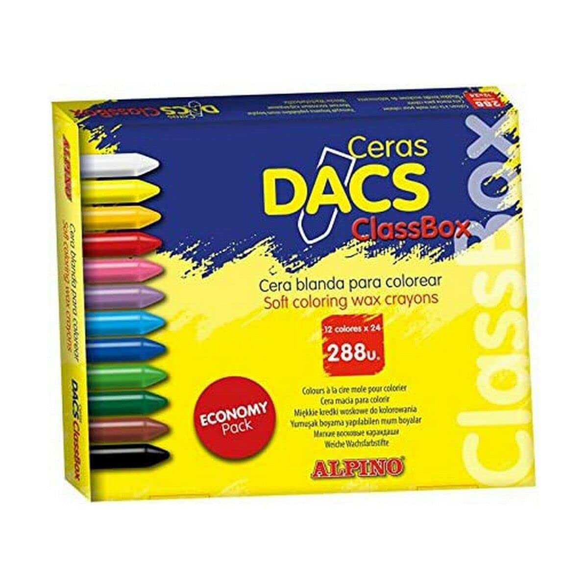 Economy Pack of waxes Dacs 288 Units (24 Units x 12 Colours)