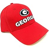University of Georgia Bulldogs UGA Text Logo MVP Curved Bill Adjustable Hat
