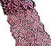 5 Yards Metallic Floral Lace Ribbon Stretch Tulle Lace Trim Elastic Nigerian African Fabric Width 7 Inch for DIY Craft Jewelry Making Clothes Accessories Gift Wrapping Wedding Party Decor (Rose)