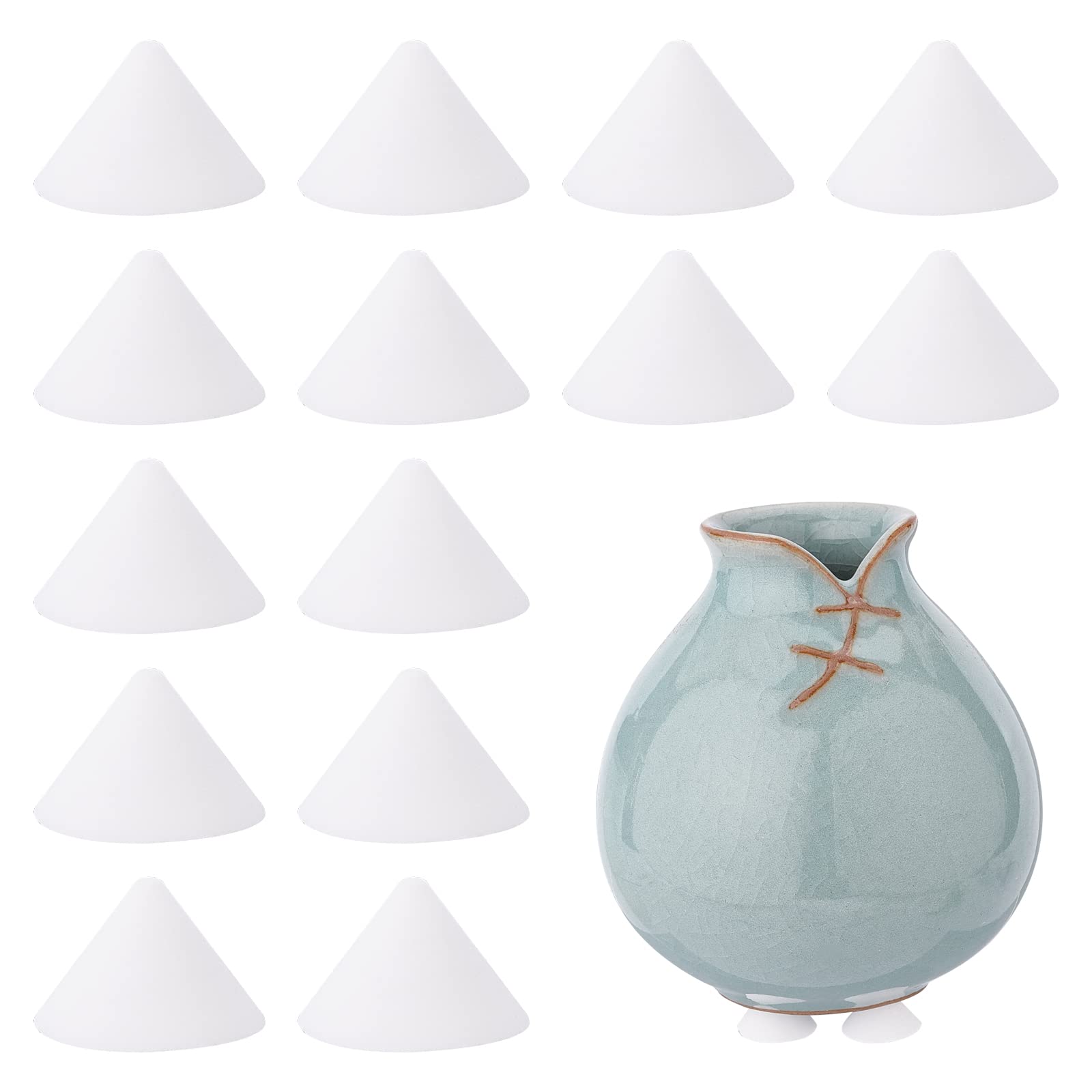 SUPERFINDINGS 40pcs White Cone Pottery Kiln Moveable Nails Ceramic Support Nails Refractory Support Nails High Temperature Resistant Pottery Tools