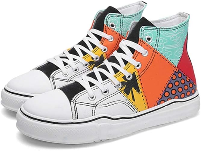 Amazon シュウカ キャンバスシューズ ハイカット メンズ クロスバンド カジュアル 青少年 通気性 アイテム 四季 シンプル ファッション 全1色 ラウンドトゥ アウトドア 滑り止め 歩きやすい カジュアルシューズ スニーカー