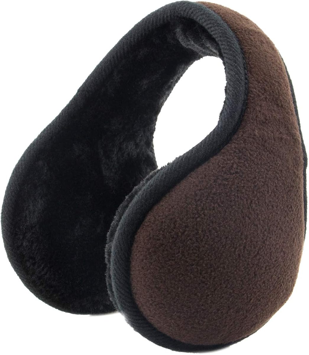 Metog Unisex Foldable Ear Warmers Polar Fleece Winter Earmuffs Coffee at  Women’s Clothing store