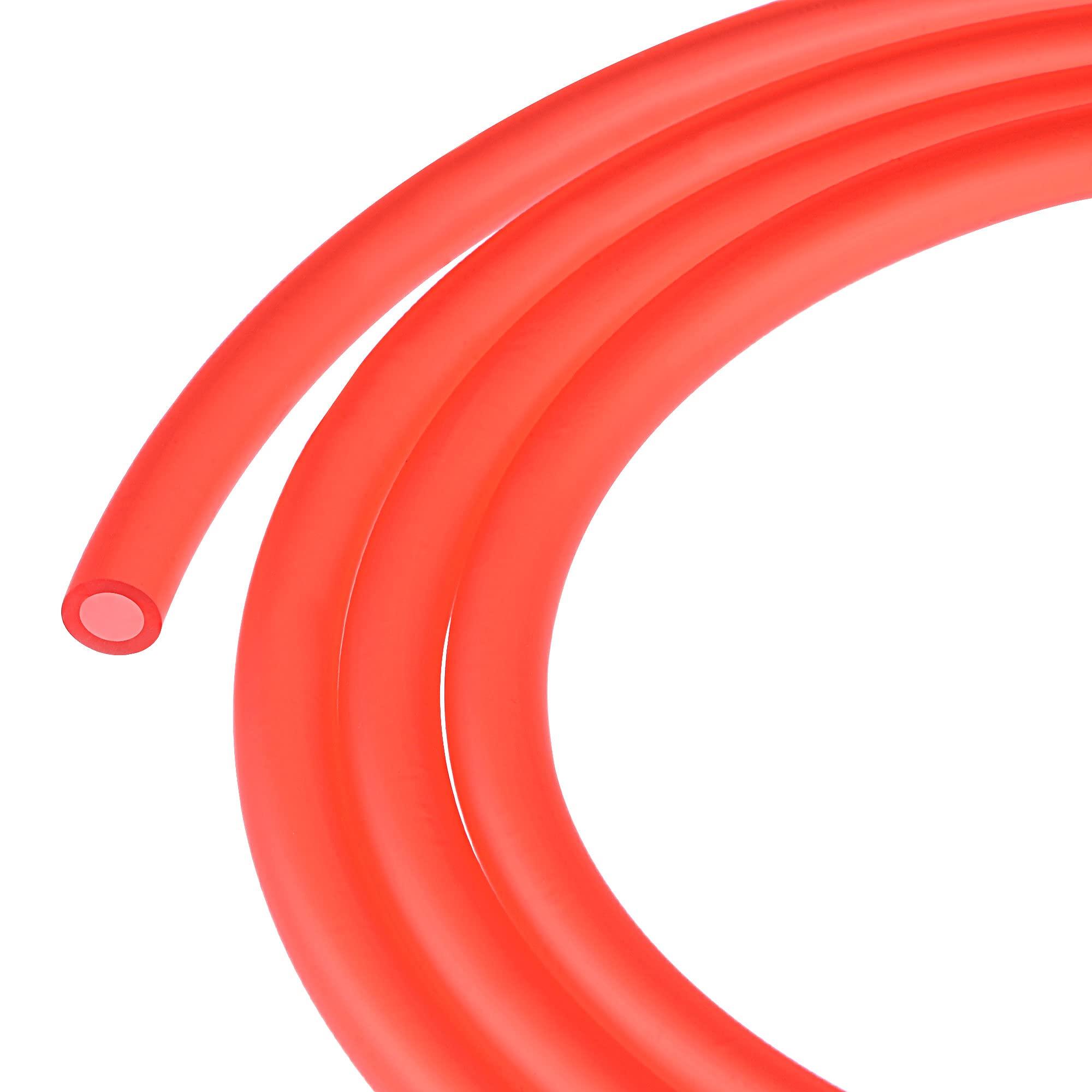 sourcing map 5mm x 8mm Petrol Fuel Line Hose 10ft for Chainsaws Lawn Mower String Trimmer Blowers Small Engines, Red