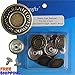 Durable Jean Tack Buttons - Set w/Tool | Metal, Rust-Resistant, Easy to Install (20mm OJW-AB)