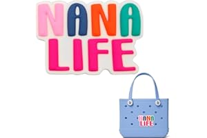HMGES Mom/Grandma/Nana/Gigi/Nurse/Dog mom/Mimi Life Charm for Bogg Bag – Cute PVC Insert Accessories for Rubber Beach Tote, Personalized Decoration for Women & Moms