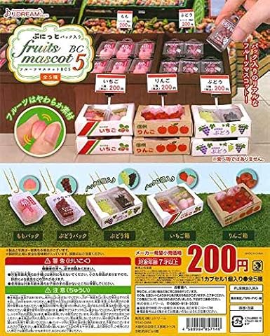 Amazon Co Jp ミニチュア Jドリーム ガチャ ぷにっとパック入りフルーツマスコット5 全5種 コンプセット ホビー 通販