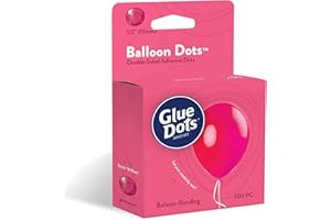 Glue Dots, Balloon Dots, Double-Sided, Permanent, 1/2", 300 Dots, DIY Balloon Arch Decoration, Glue Tape for Party Wedding Birthday, Glue Stick and Tape Alternative, Clear