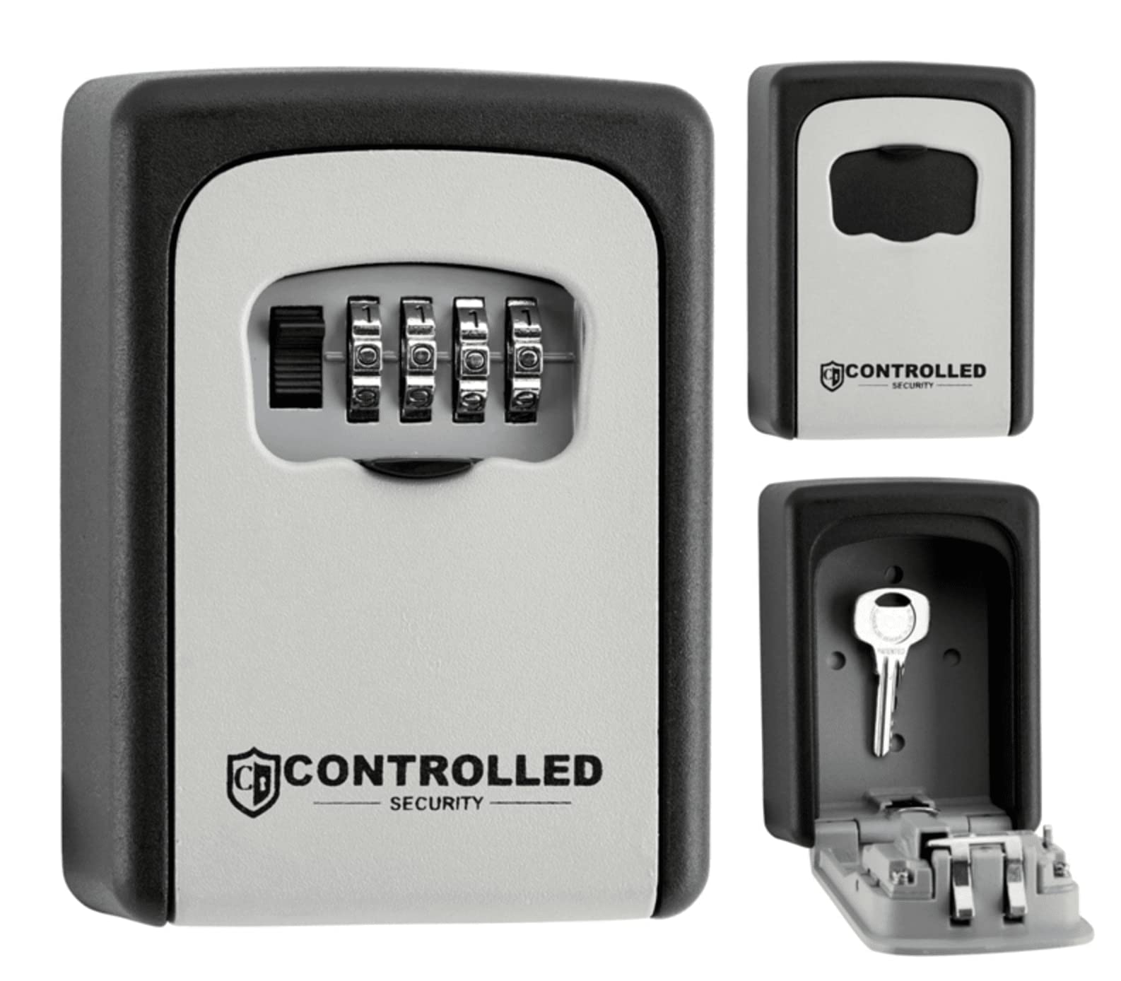 Controlled Security Wall Mounted Key Safe - Outdoor Weatherproof Combination Key Box - Grey UK Brand