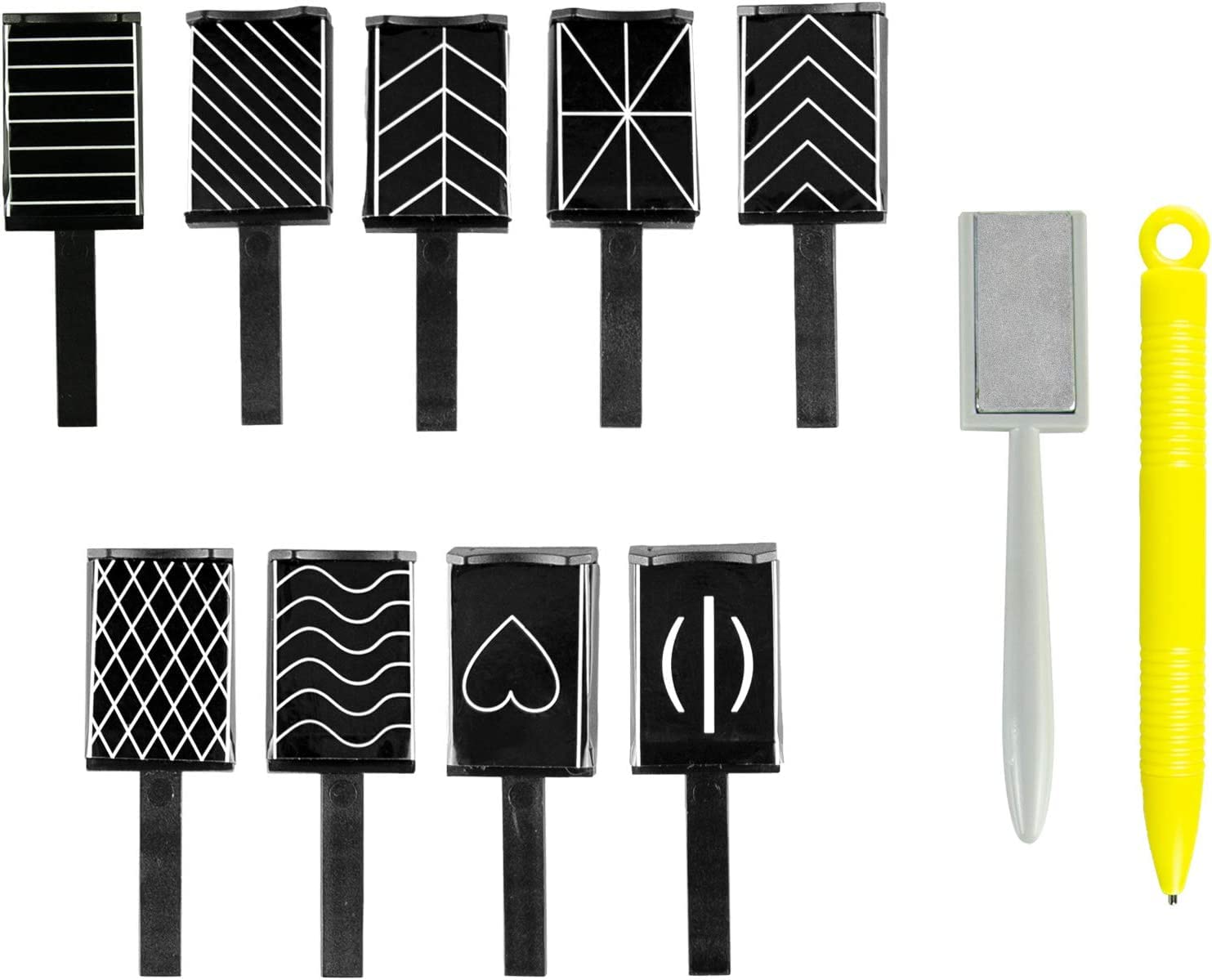 11 Piece Nail Magnet Tool Set Cat Eye Gel Nail Polish Magnet Cat Eye Magnetic Stick Magnet for Nails for DIY 3D Magnetic Cat Eye UV Gel Polish Nail Art