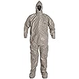 DuPont Tychem F 6000 Coveralls; Attached Boots, Hooded, X-Large