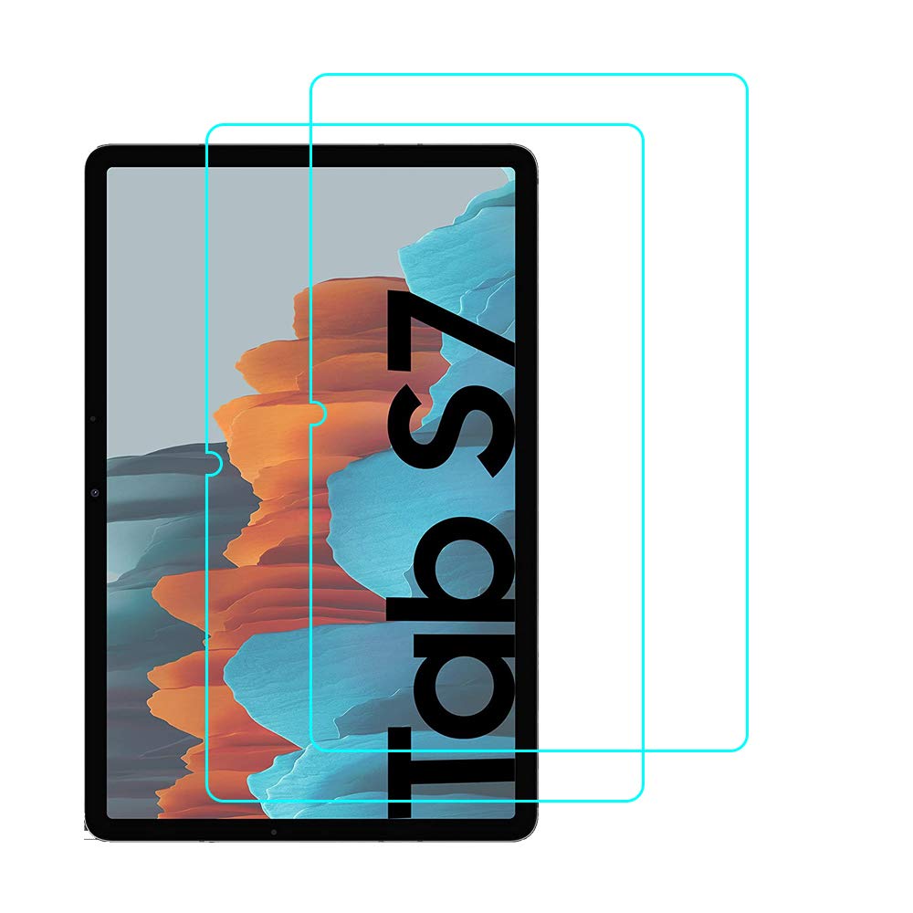 RLTech Screen Protector for Samsung Galaxy Tab S7, 9H Tempered Glass [Anti-Fingerprint] [Bubble-Free] Screen Protector for Samsung Galaxy Tab S7 11" T870/875 2020, 2PC