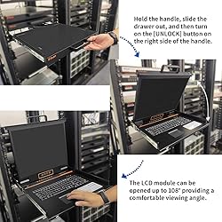 8-Port VGA Rack Mount KVM Console, 19" Rackmount