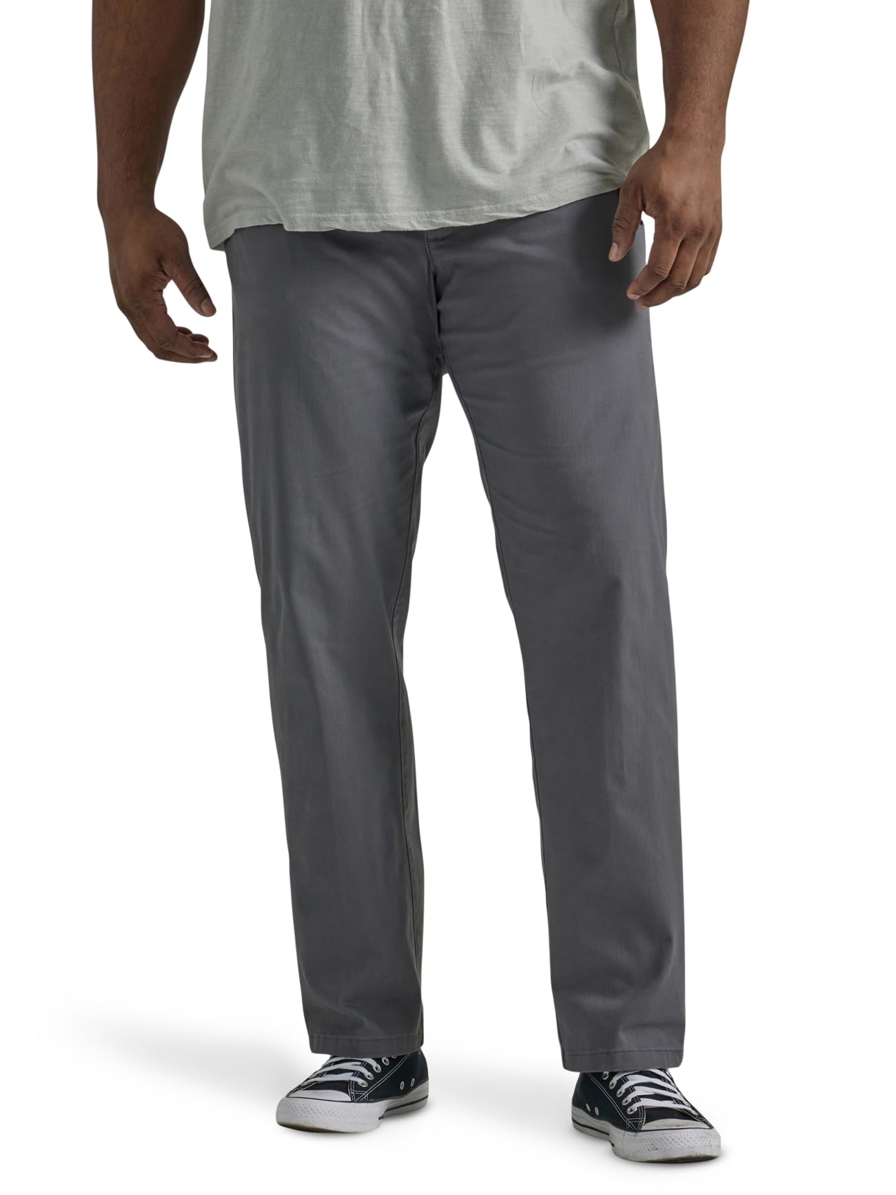 Lee Men's Big & Tall Extreme Motion Flat Front Regular Straight Pant Painter Gray 46W x 30L Big Image Lee Men's Big & Tall Extreme Motion Flat Front Regular Straight Pant Painter Gray 46W x 30L Big Image