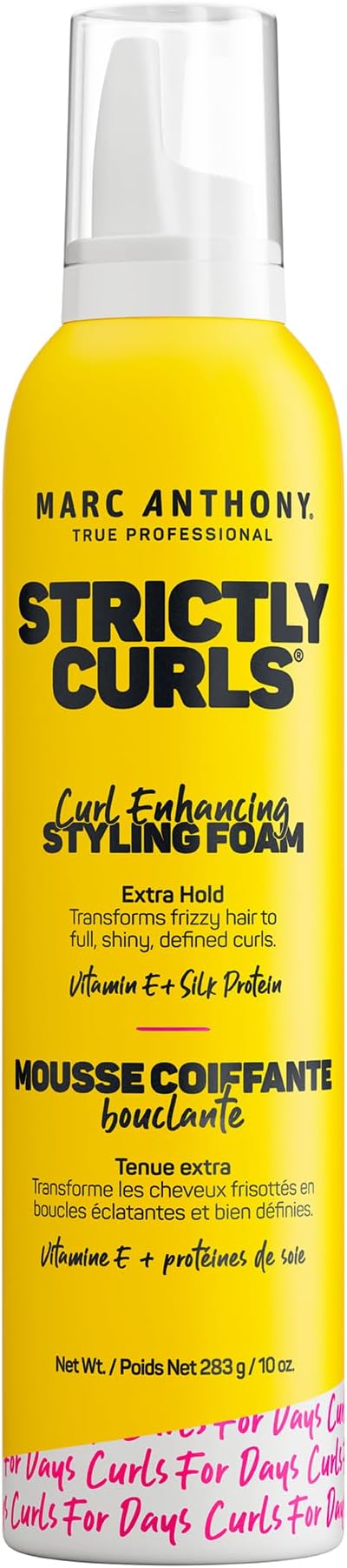 Marc Anthony Strictly Curls Volumizing Styling Foam 10 Oz - Curl Enhancing &