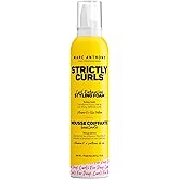 Marc Anthony Strictly Curls Styling Foam, Extra Hold Curly Hair Mousse with Vitamin E & Silk Proteins Transforms Frizzy Hair to Full, Shiny, Defined Curls - Sulfate-Free Anti-Frizz Styling Mousse