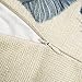 Anickal Set of 4 Feather Print Decorative Throw Pillow Covers, 18 x 18 inch Cotton Linen Cushion Covers