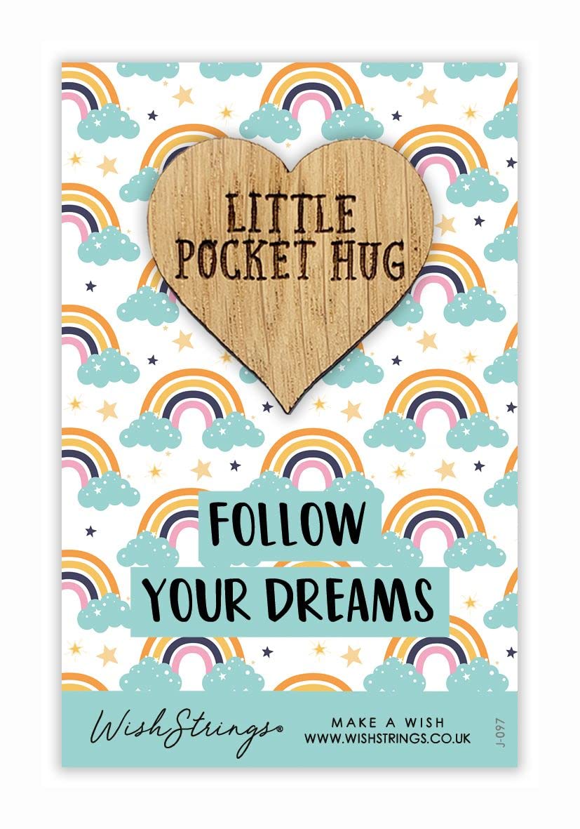 Follow Your Dreams Little Pocket Hug Wish Token Keepsake Gift Idea SPH015