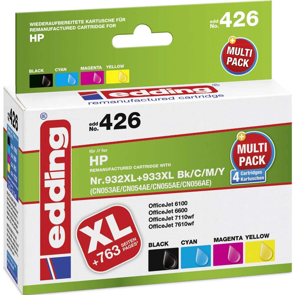 Edding EDD-426 Remanufactured Ink Cartridges Pack of 1